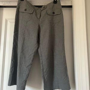 Authentic Burberry Women’s Wool Grey Cropped Trousers Pant Straight - Leg Sz 6